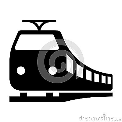 Modern train vector sign icon Vector Illustration