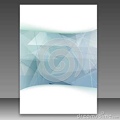 Modern transparent geometrical folder template Vector Illustration