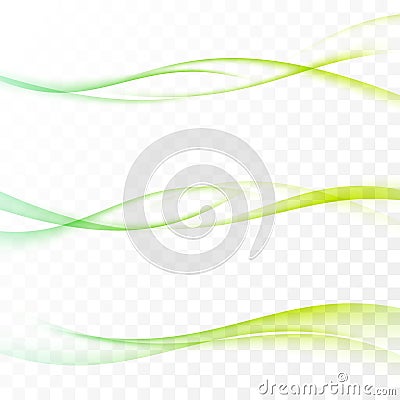 Modern transparent soft abstract wave web elements Vector Illustration