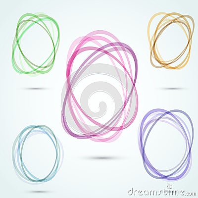 Modern transparent vortex design elements Vector Illustration