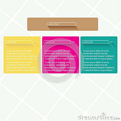 Modern trendy flat UI Design banners Vector Illustration