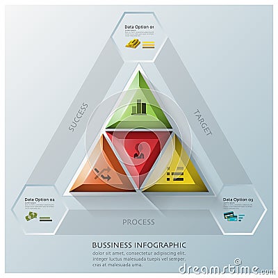 Modern Triangle And Hexagon Business Infographic Vector Illustration