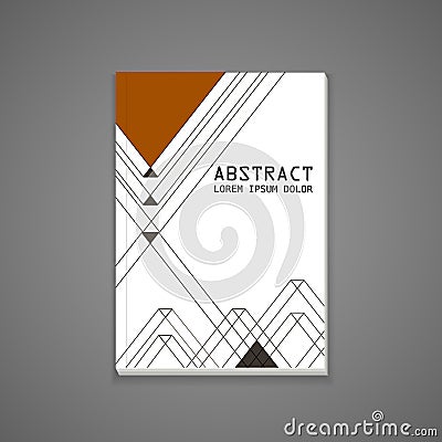 Modern triangle pattern background book template Vector Illustration