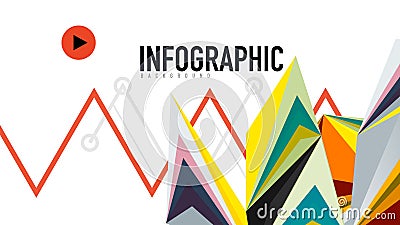 Modern triangle presentation template Vector Illustration