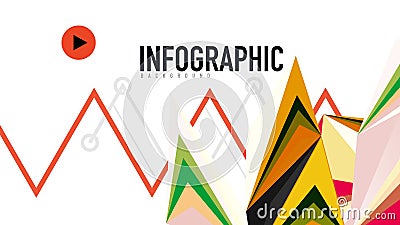 Modern triangle presentation template Vector Illustration