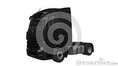 Modern truck freightliner isolated on white background Stock Photo