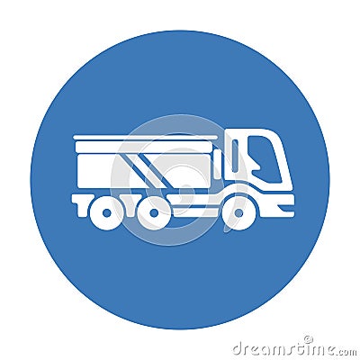 Modern truck vehicle icon in flat style, vector illustration Vector Illustration