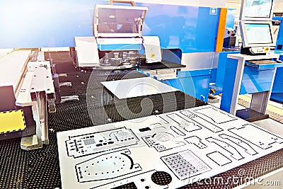 Modern turret punch press Stock Photo