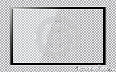 Modern TV with transparent screen isolated on transparent background Vector Illustration
