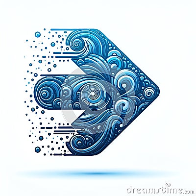 Modern UI: Blue Next Page Button for Smooth Browsing, Generative AI. Stock Photo