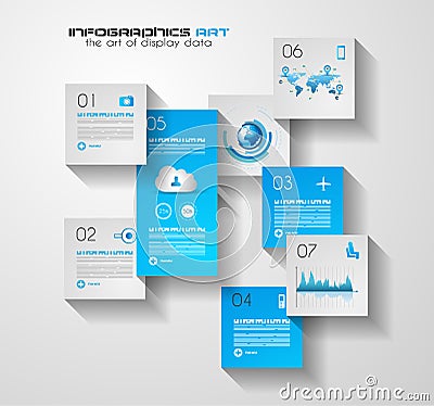 Modern UI Flat style infographic layout for data display Vector Illustration