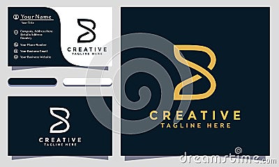 Modern unique creative B logo design, Minimal B initial based vector icon Vector Illustration