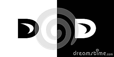 modern and unique D logo design Vector Illustration
