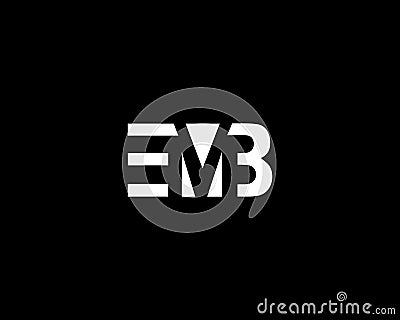 Modern Unique Letter EMB Logo Design Vector Illustration