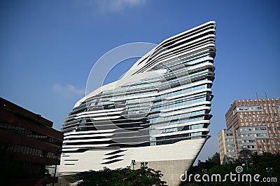 Modern University Building in Hong Kong Editorial Stock Photo