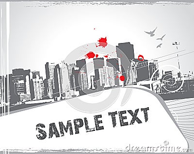 Modern urban scene with sample text Stock Photo