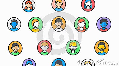 Modern User Profile Web Icon for Basic Website Design with a Stylish Touch Vector Illustration