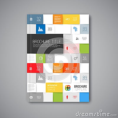 Modern Vector abstract brochure design template Vector Illustration