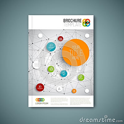 Modern Vector abstract brochure report design template Vector Illustration