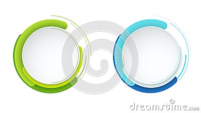 Modern vector abstract round banner set. Template for use in web or print design. EPS 10 Vector Illustration