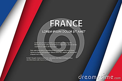 Modern vector background with French colors Vector Illustration