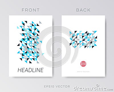 Modern vector brochure mosaic design Vector Illustration