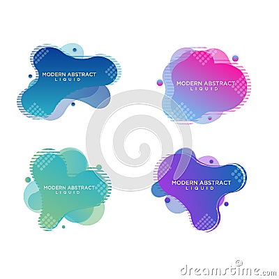 Modern vector gradient promotion abstract liquid banner sale Stock Photo