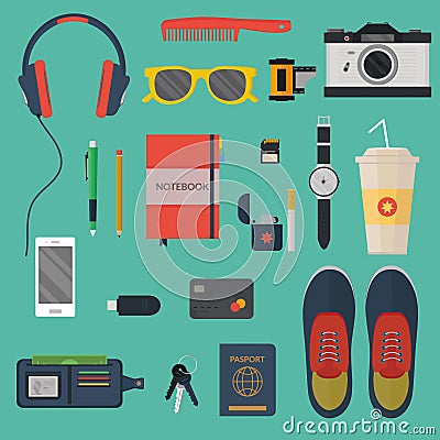 Modern vector illustration concept of every day carry in flat style Vector Illustration