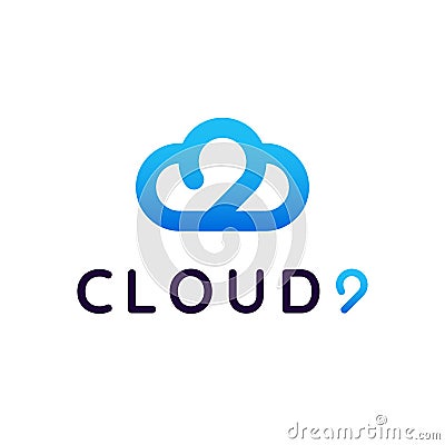 Modern Vector Logo Cloud 9 Vector Illustration