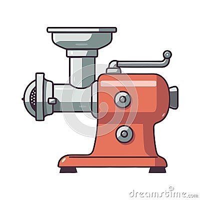 Modern vector meat grinder, kitchen equipment Vector Illustration