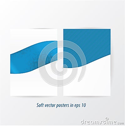 Modern vector posters. Fresh office set, two editable papers wit Vector Illustration