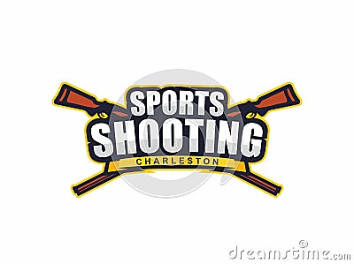 Modern vector professional logo emblem sports shooting Editorial Stock Photo