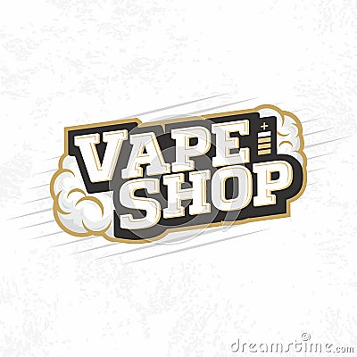 Modern vector professional logo emblem vape shop Editorial Stock Photo