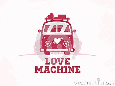 Modern vector professional sign logo love machine Stock Photo