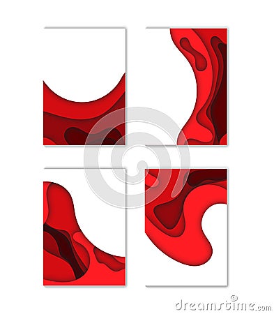 Modern vector template for brochure, leaflet, flyer, cover, catalog in A4 size. Abstract fluid 3d shapes vector trendy liquid colo Vector Illustration