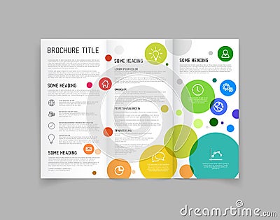 Modern Vector three fold brochure design template Vector Illustration