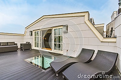 Modern veranda design Stock Photo
