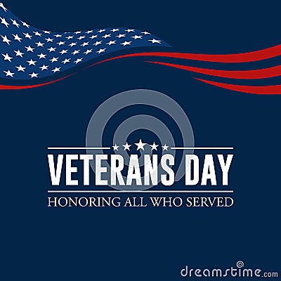 Modern Veterans Day Celebration Background Header Banner Vector Illustration