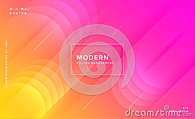 Modern vibrant bright pink and yellow colorful background Vector Illustration