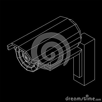 Modern video camera. Webcam viewing area Vector Illustration