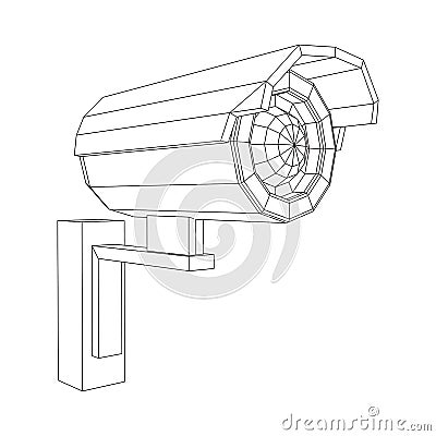 Modern video camera. Webcam viewing area Vector Illustration