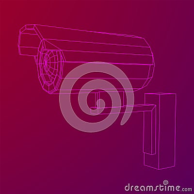Modern video camera. Webcam viewing area Vector Illustration
