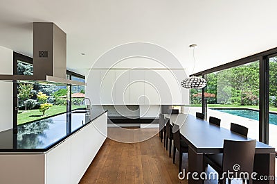 Modern villa, interior Stock Photo