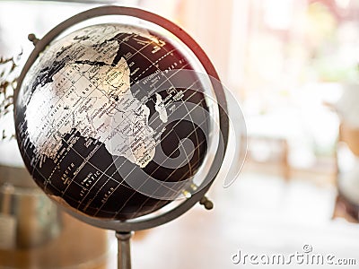 Modern vintage style black earth globe Stock Photo