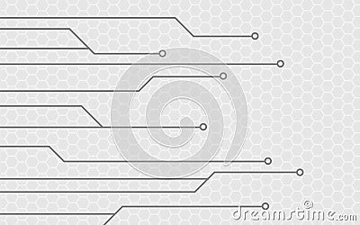 Modern Visualizationtechnology.Abstract grey background with technology circuit board texture.Communication and engineering Vector Illustration