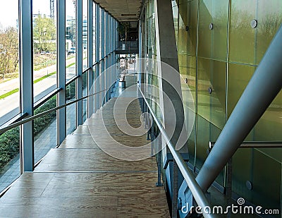 Modern walkway in a school Stock Photo