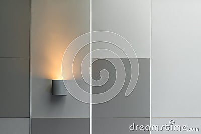 Modern wall lamp interior lighting decoration in contemporary building Stock Photo