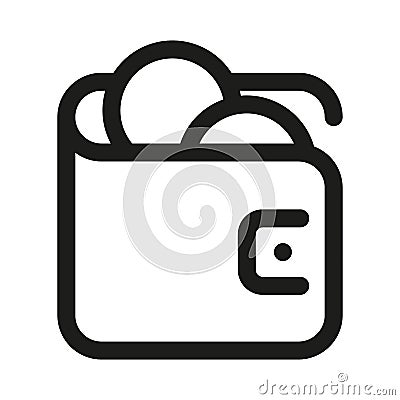 Modern wallet line icon. Digital wallet outline vector illustration Vector Illustration