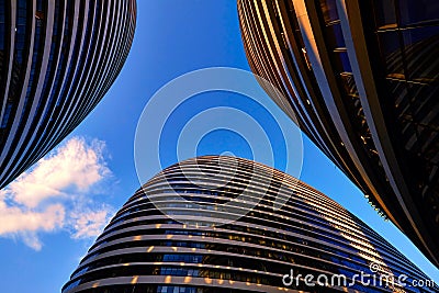 Wangjing SOHO, Beijing Editorial Stock Photo