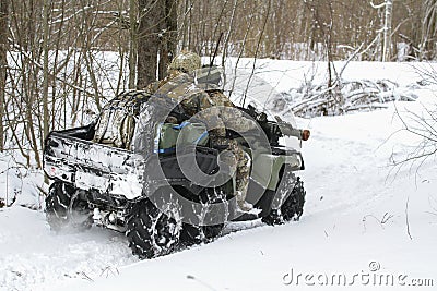 Modern war soldier army Man in multicam camouflage Stock Photo